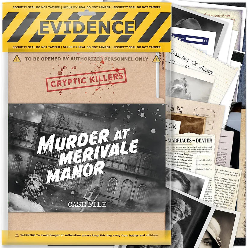 Murder at Merivale Manor - Cryptic Killers - Unsolved Murder Mystery Case File Game