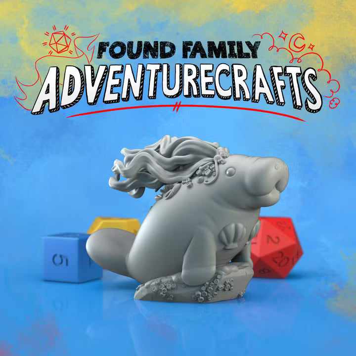 Mermanatee by Found Family Adventurecrafts — grey sculpt render