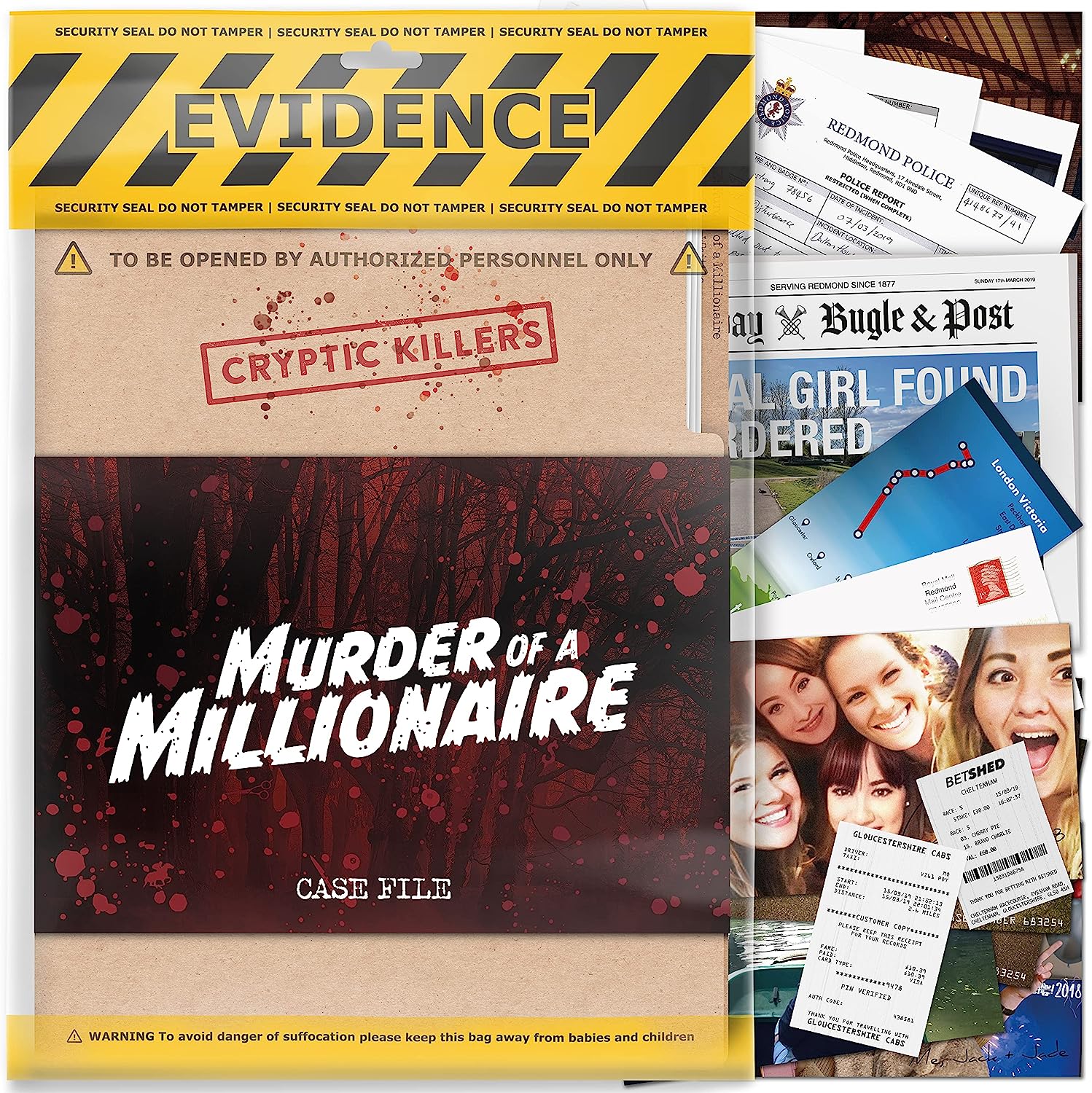 Murder of a Millionaire - Cryptic Killers - Unsolved Murder Mystery Case File Game