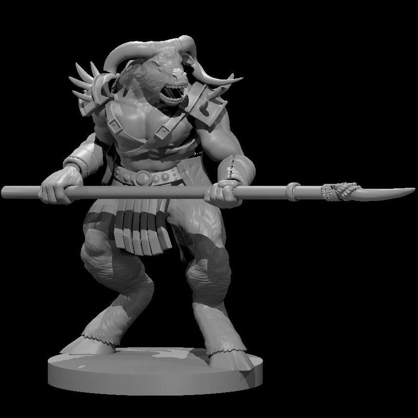 Minotaur Male Barbarian 4 28mm Scale Miniature