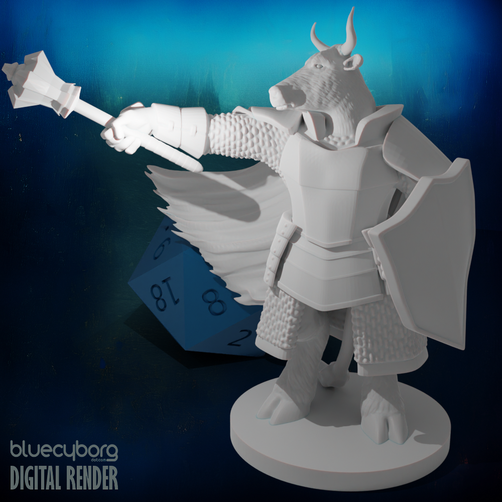 Minotaur Male Cleric 28mm Scale Miniature