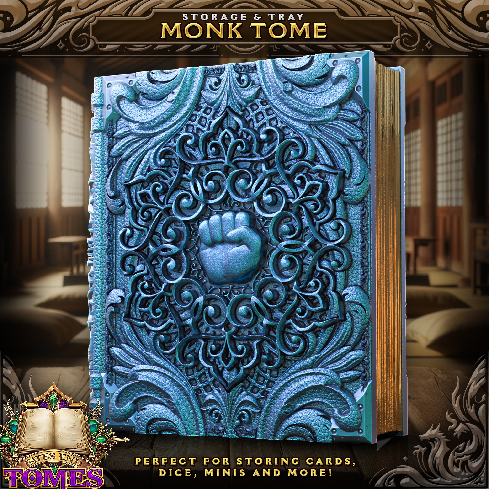 Monk Tome - Storage / Roll Tray / Dice Tower
