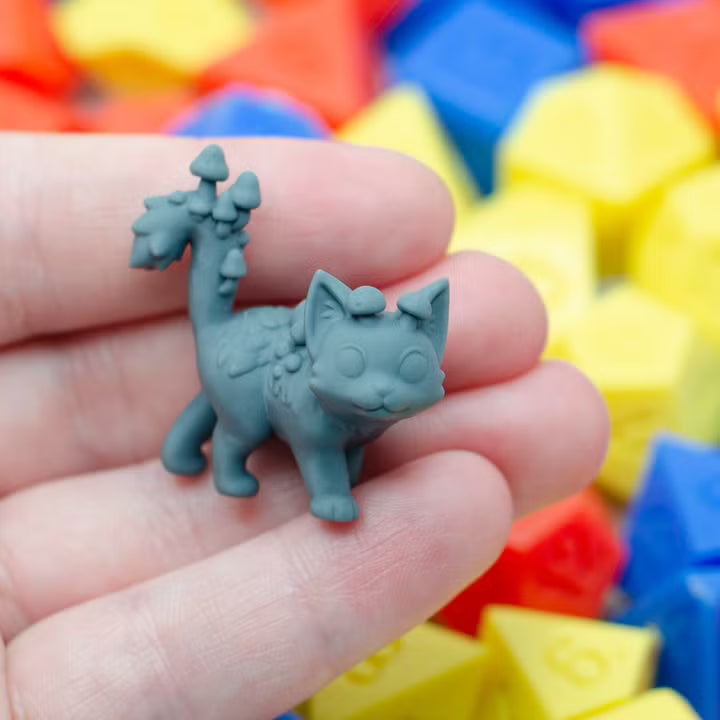 Mushroom Cat Familiar by Found Family Adventurecrafts — example miniature; supplied unpainted