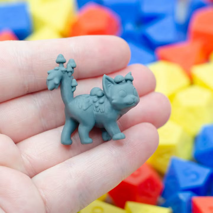Mushroom Cat Familiar by Found Family Adventurecrafts — example miniature; supplied unpainted