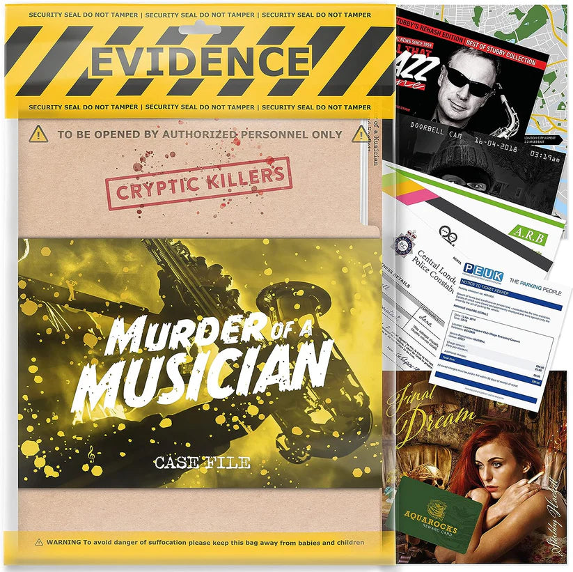 Murder of a Musician - Cryptic Killers - Unsolved Murder Mystery Case File Game