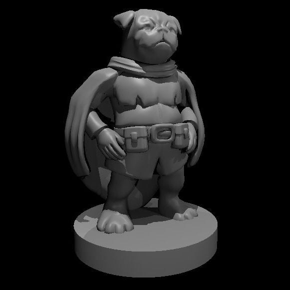 Pug Folk Adventurer 28mm Scale Miniature