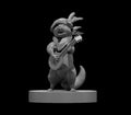 Raccoon Bard with Lute - 28mm Scale Miniature
