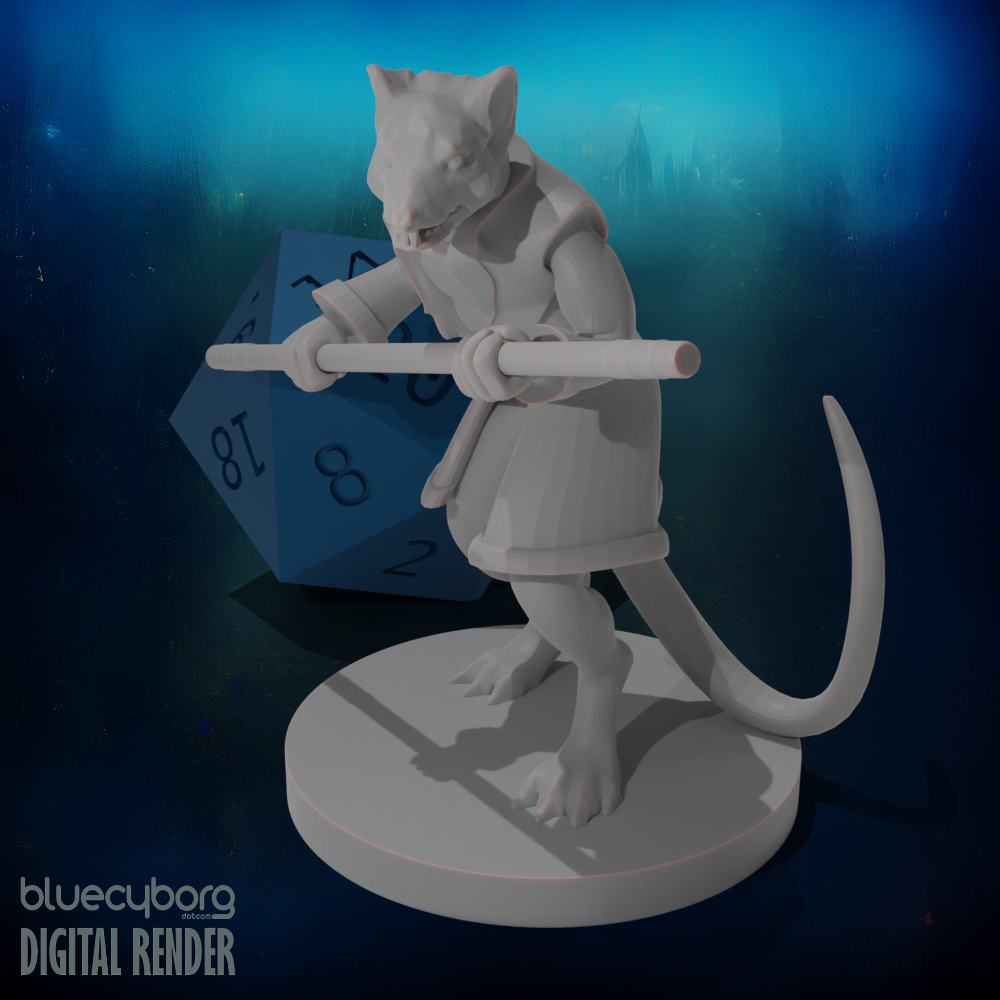 Ratfolk Monk Master 28mm Scale Miniature