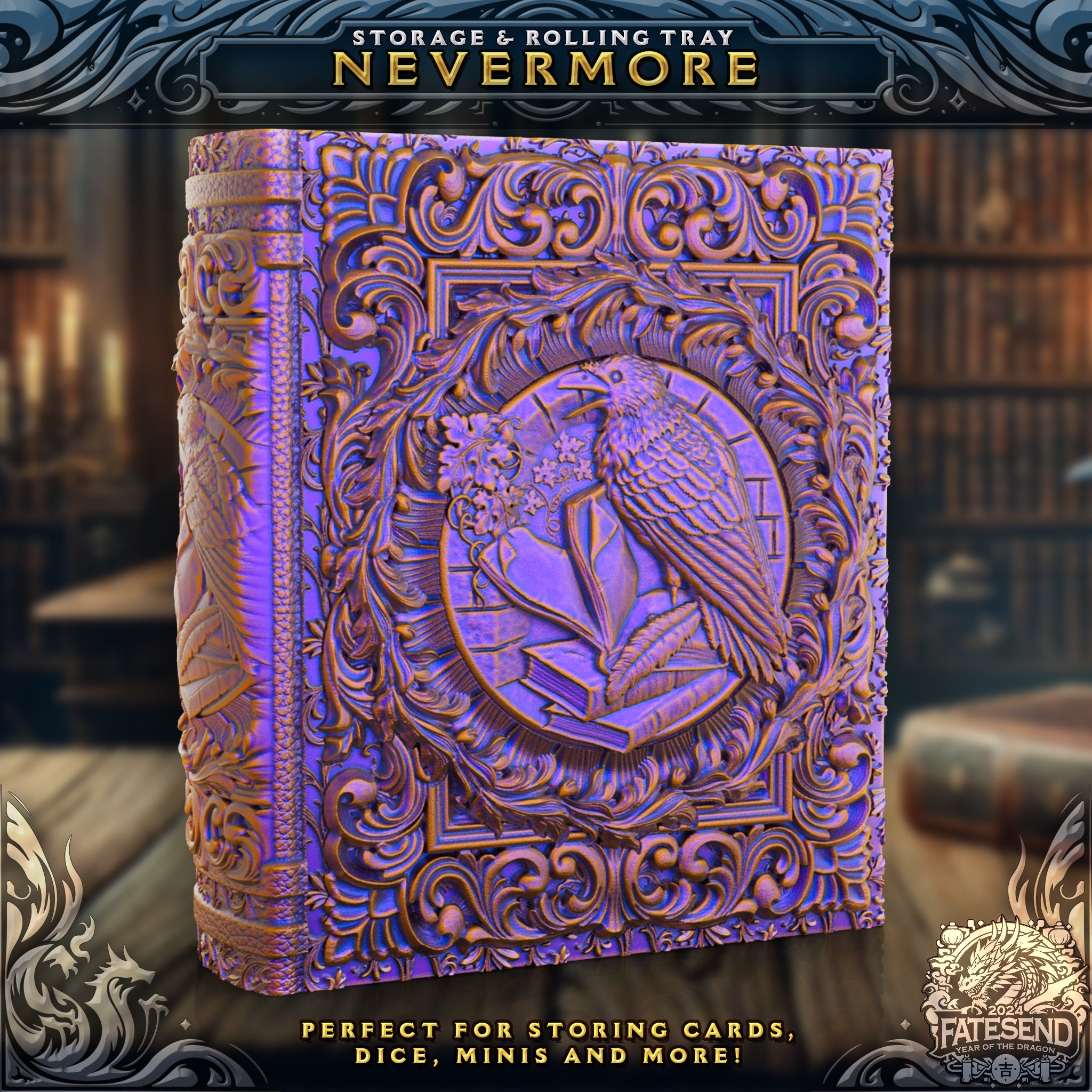 Nevermore Tome - Storage / Roll Tray / Dice Tower