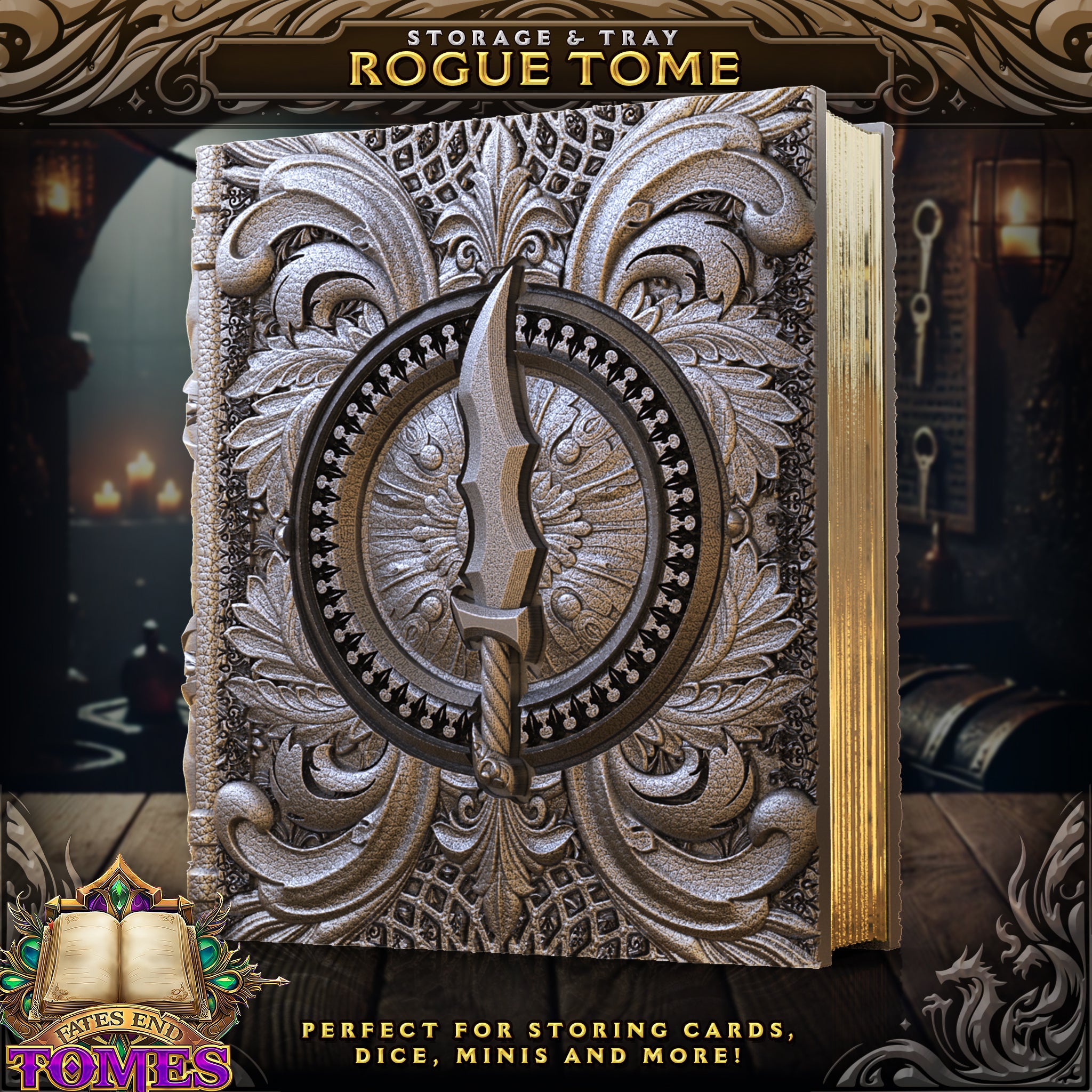 Rogue Tome - Storage / Roll Tray / Dice Tower