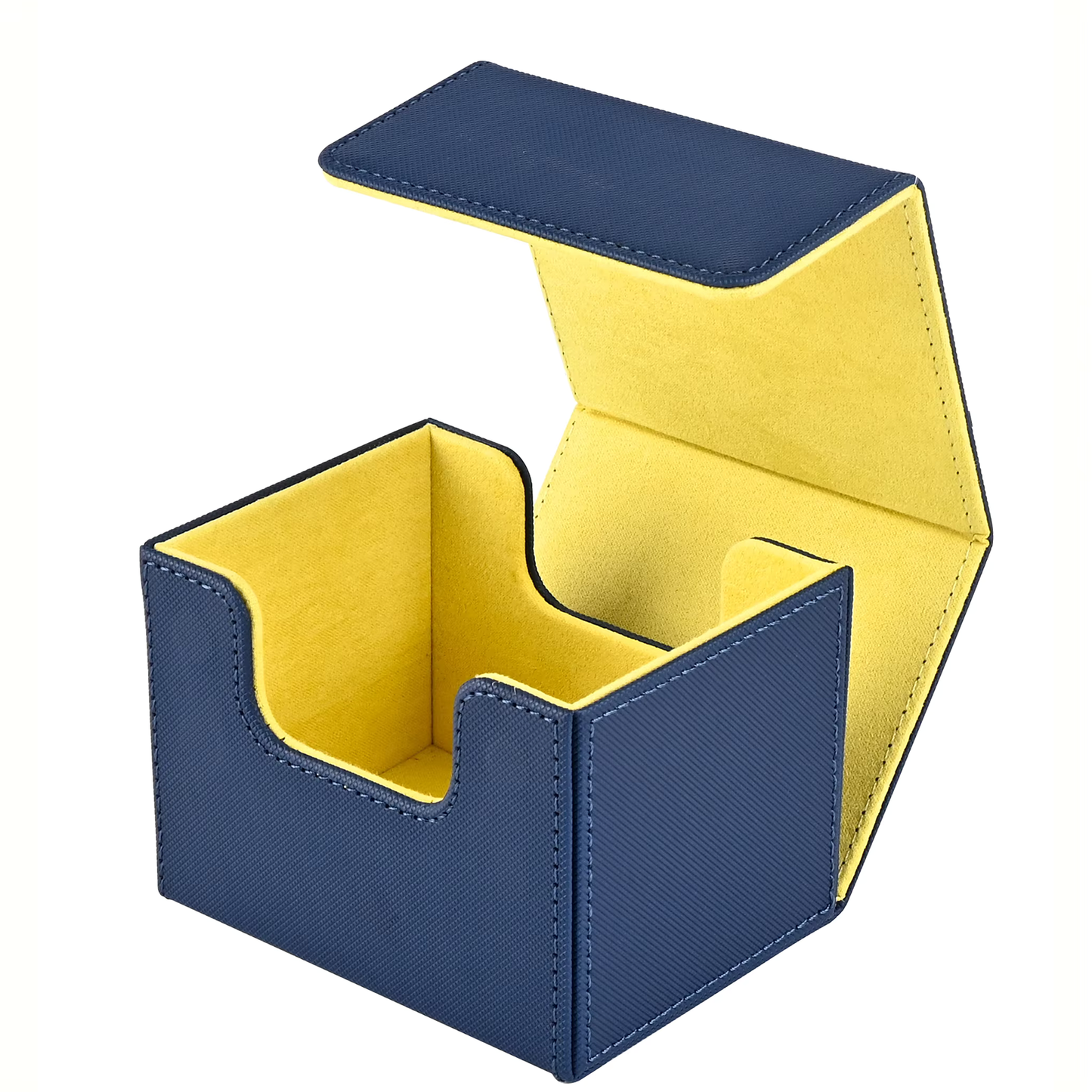 Deck Box - Standard Size Cards Side load 100 Card - Navy / Yellow