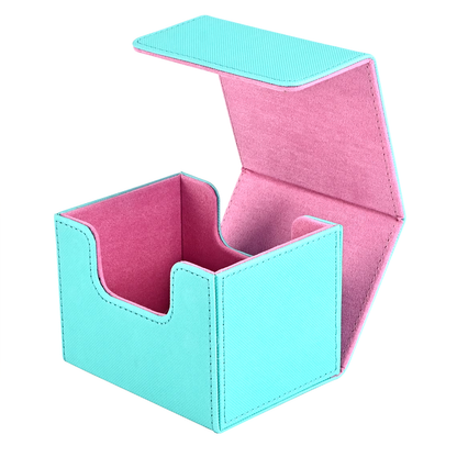 Deck Box - Standard Size Cards Side load 100 Card - Aqua / Pink