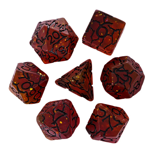 Scorched Earth Dice Set - Emberstone