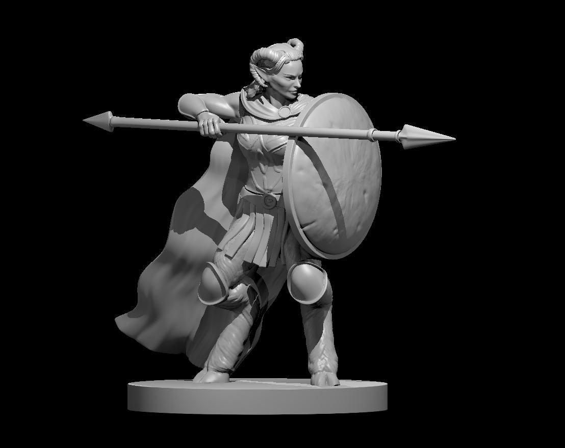 Satyr Hoplite Female 28mm Scale Miniature