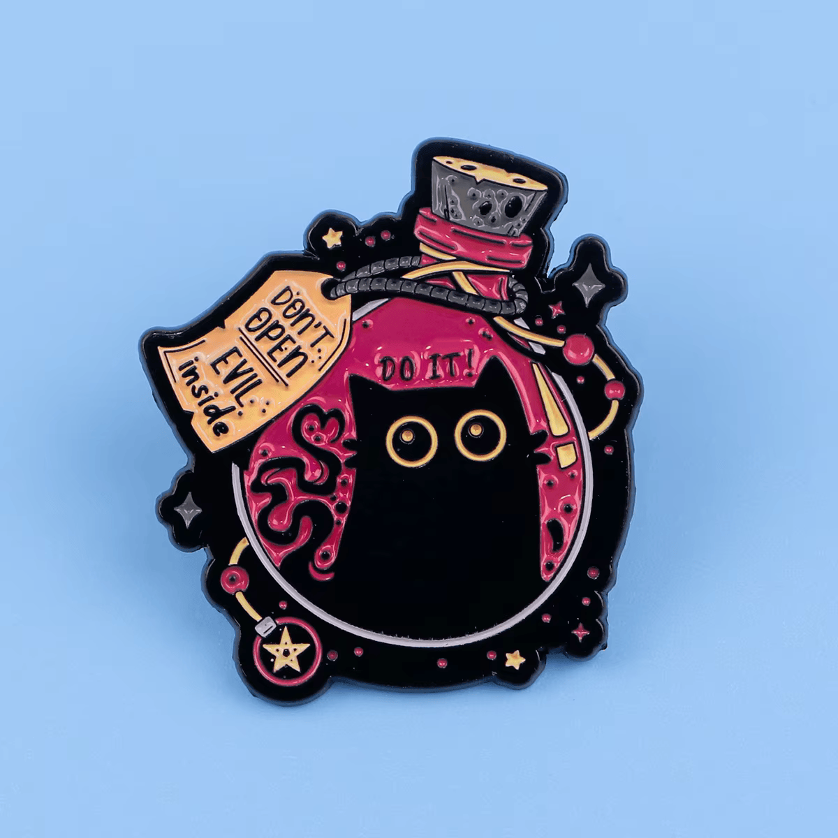 Black Cat Potion Enamel Pin Badge