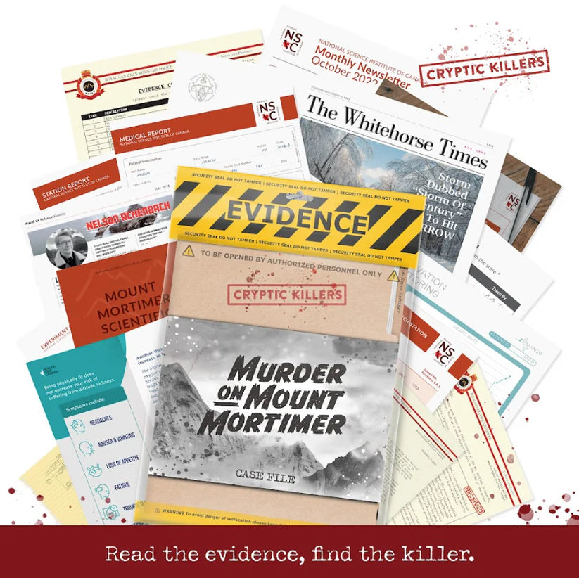 Murder on Mount Mortimer - Cryptic Killers - Unsolved Murder Mystery Case File Game