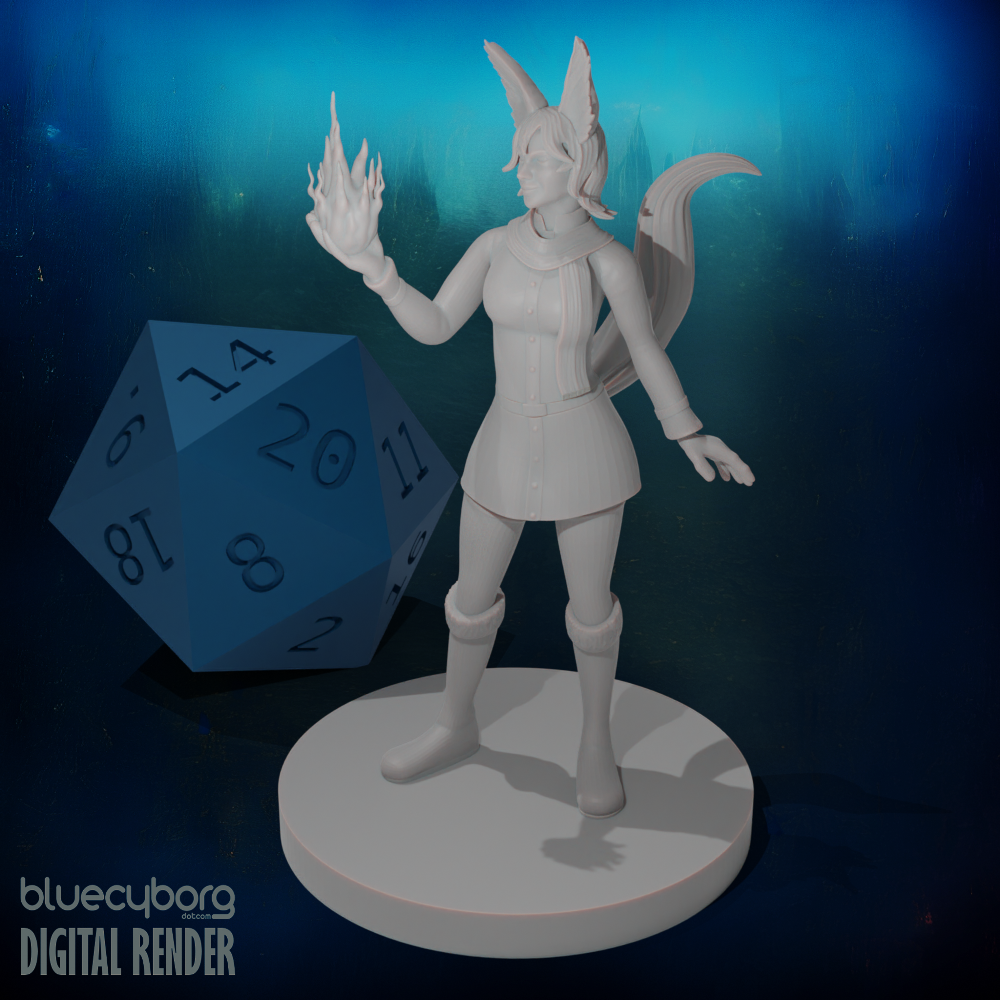 Shifter Female Sorceress 28mm Scale Miniature