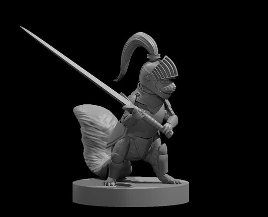 Sir Nutsalot the Squirrel Paladin 28mm Scale Miniature