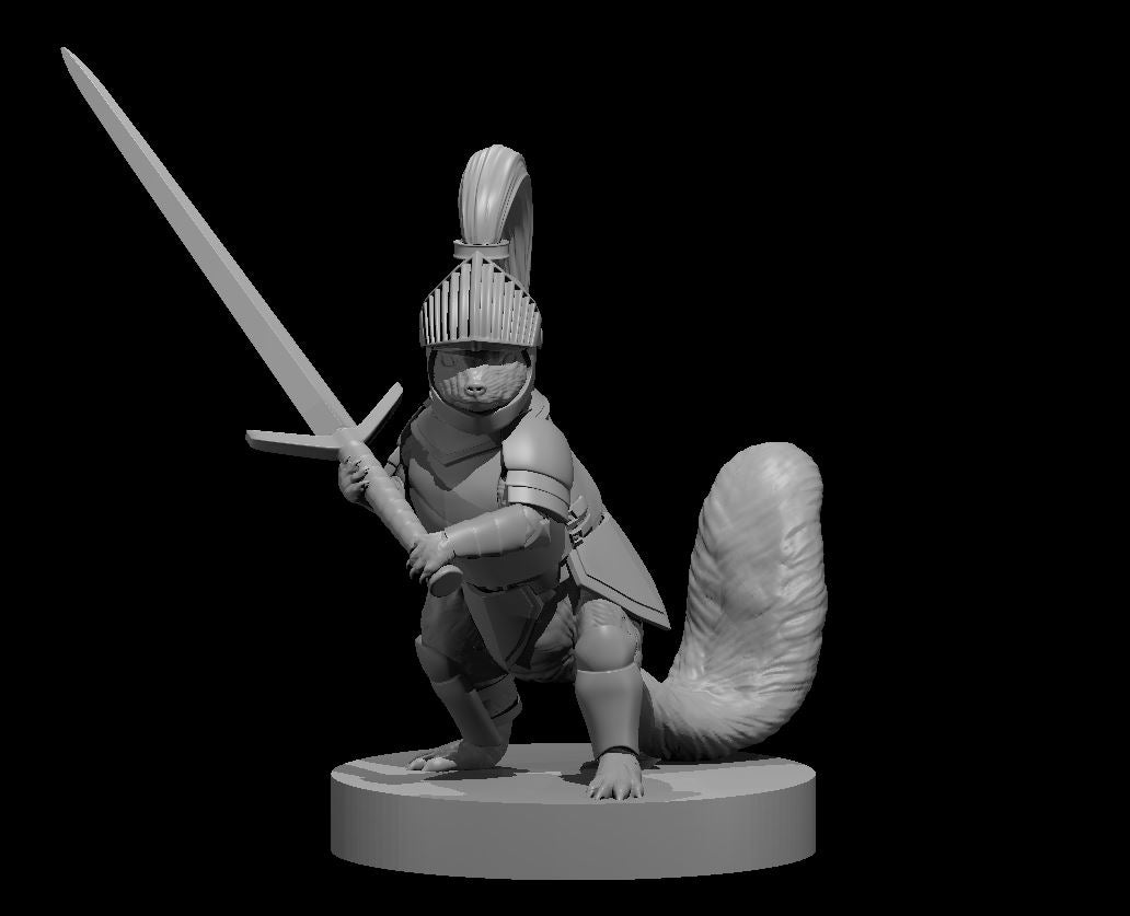 Sir Nutsalot the Squirrel Paladin 28mm Scale Miniature