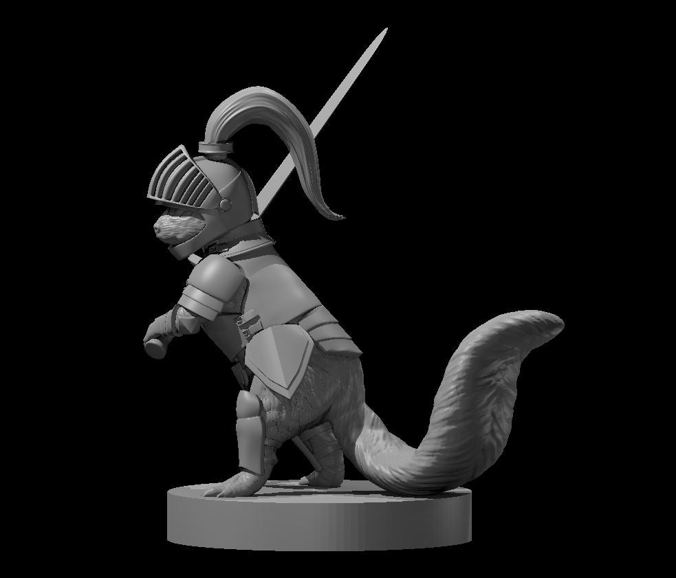 Sir Nutsalot the Squirrel Paladin 28mm Scale Miniature