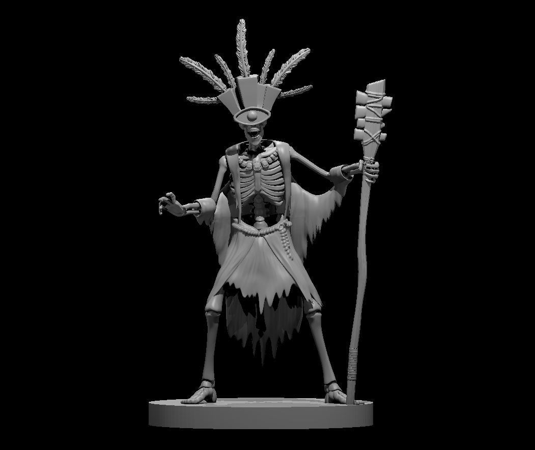 Skeleton Shaman 28mm Scale Miniature