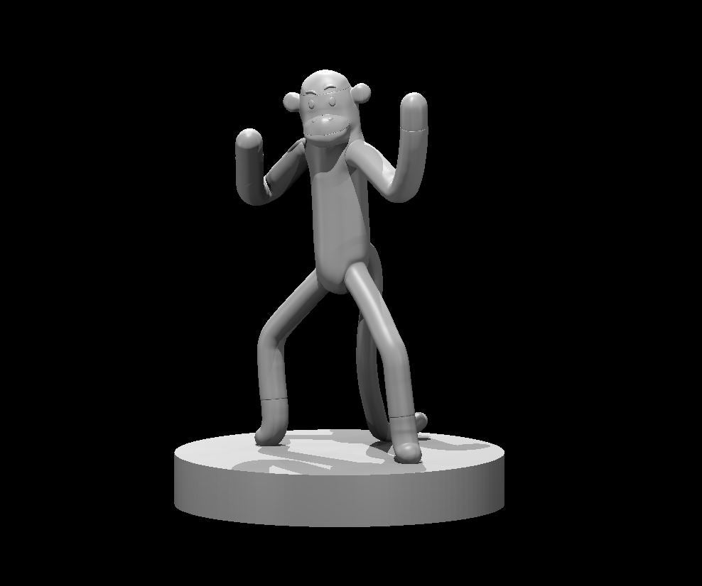Sock Monkey Monk - 28mm Scale Miniature