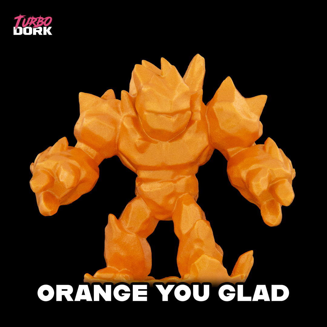 Turbo Dork: Orange You Glad Metallic Acrylic Paint 22ml Bottle