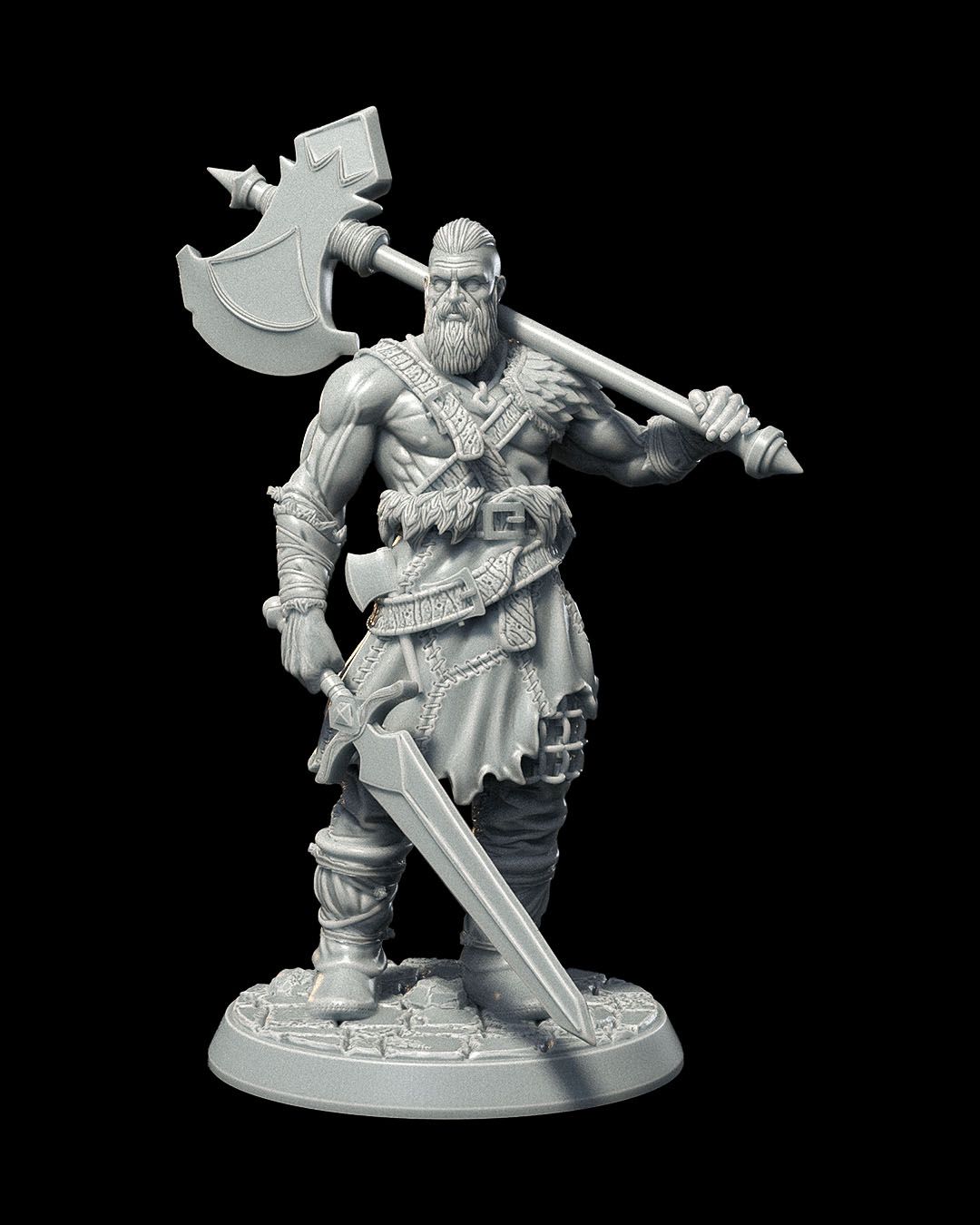Thundar Northwolf - Dwarf Cleric -  32mm / 75mm Scale Miniature