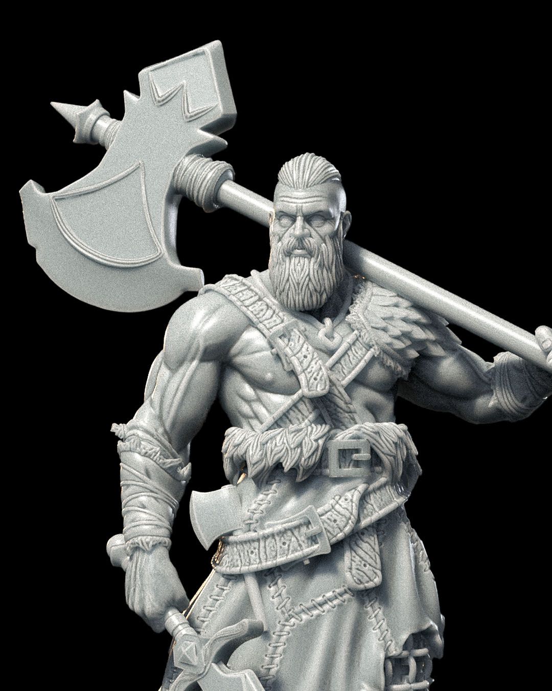 Thundar Northwolf - Dwarf Cleric -  32mm / 75mm Scale Miniature