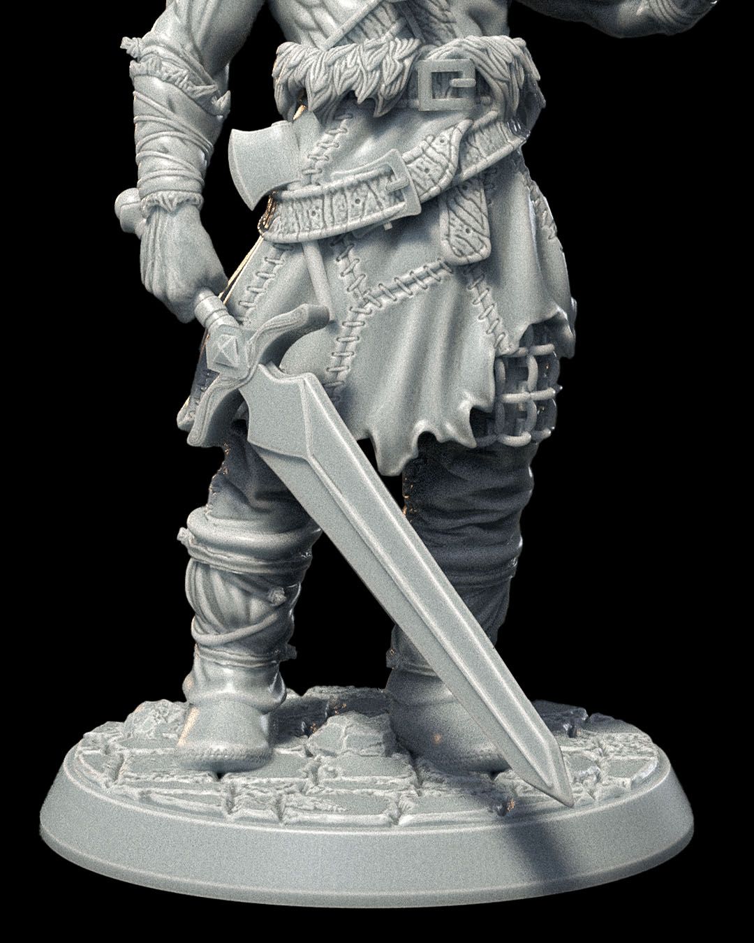 Thundar Northwolf - Dwarf Cleric -  32mm / 75mm Scale Miniature