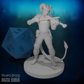 Tiefling Bard with Fiddle 28mm Scale Miniature