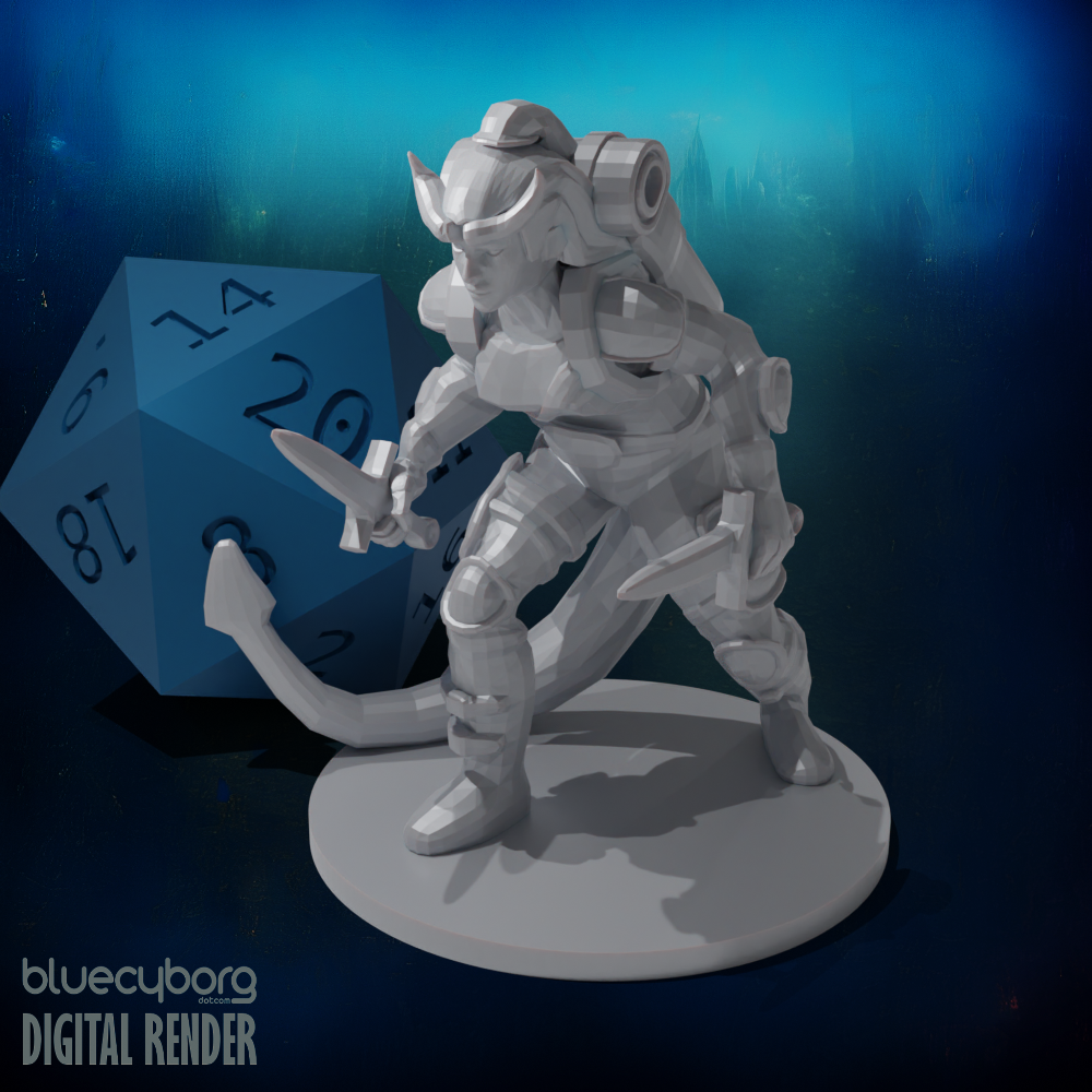 Tiefling Female Rogue 28mm Scale Miniature