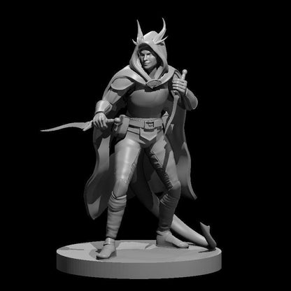 Tiefling Female Rogue 2 28mm Scale Miniature