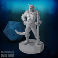 Tiefling Male Barbarian 28mm Scale Miniature