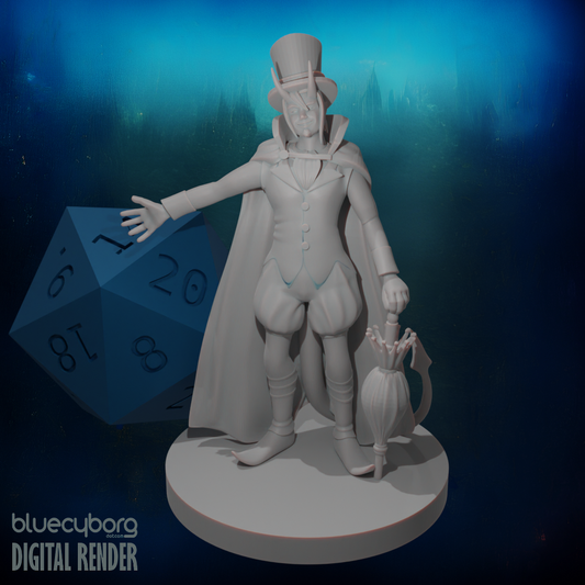 Tiefling Male Bard Ringmaster 28mm Scale Miniature