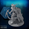 Tiefling Rogue with Scythes 28mm Scale Miniature