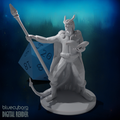Tiefling Wizard with staff 28mm Scale Miniature