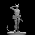 Tiefling Female Artificer 1 - 28mm Scale Miniature
