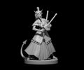 Tiefling Female Bard with Bagpipes - 28mm Scale Miniature