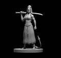 Tiefling Female Kensai Monk - 28mm Scale Miniature