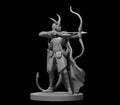 Tiefling Female Ranger 3 - 28mm Scale Miniature