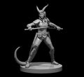 Tiefling Female Ranger Two Swords - 28mm Scale Miniature