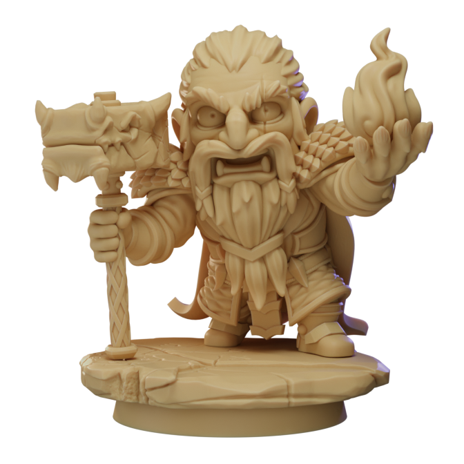 Ulgrim, The Sorrowing Hermit Dragon Warlock Oversized Miniature