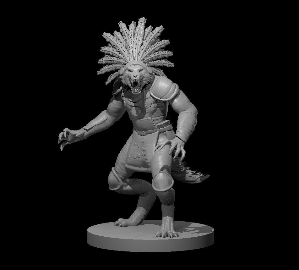 Werewolf Tribal Warrior 28mm Scale Miniature