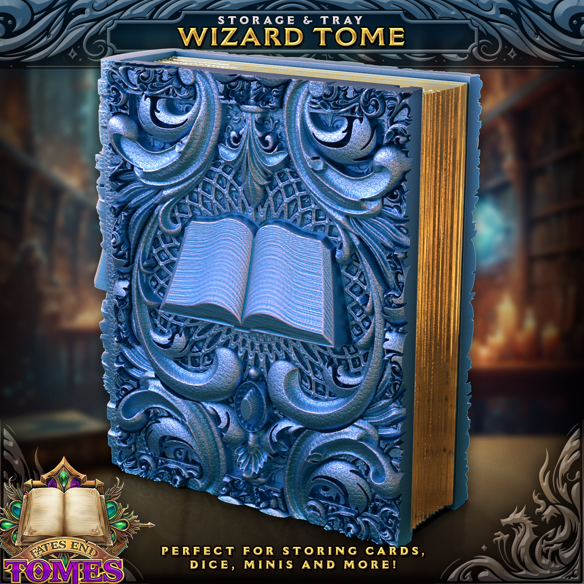 Wizard Tome - Storage / Roll Tray / Dice Tower