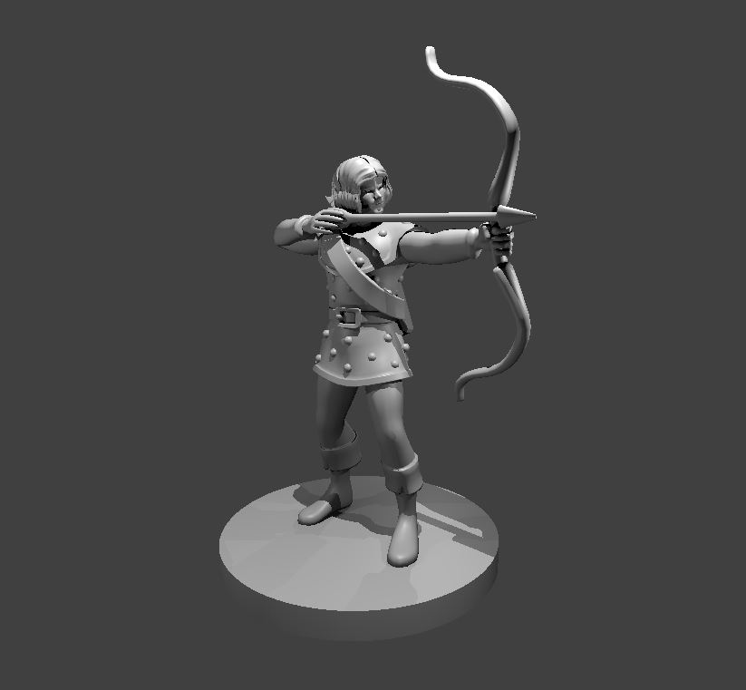 28mm Ranger Young Human Male Ranger 28mm Scale Miniature for D&D, Shapeways ...