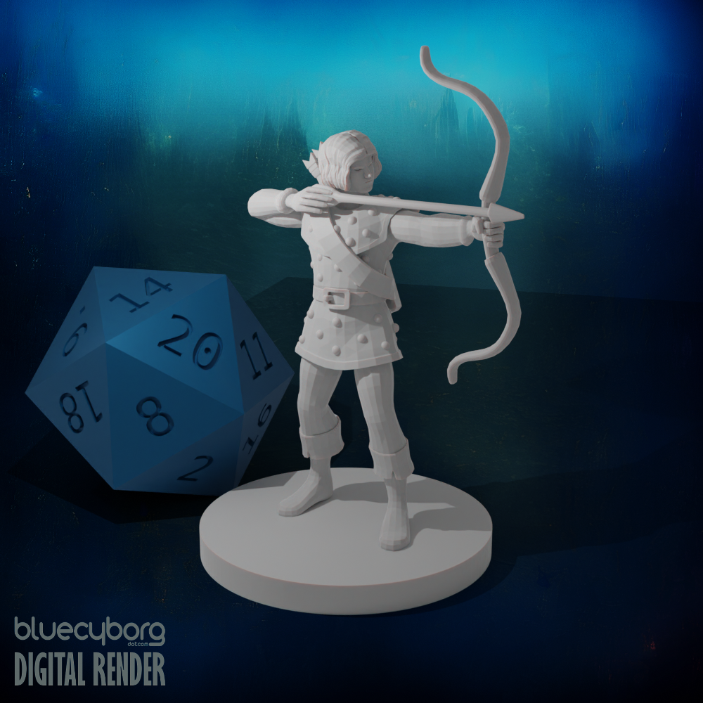 Young Human Male Ranger 28mm Scale Miniature