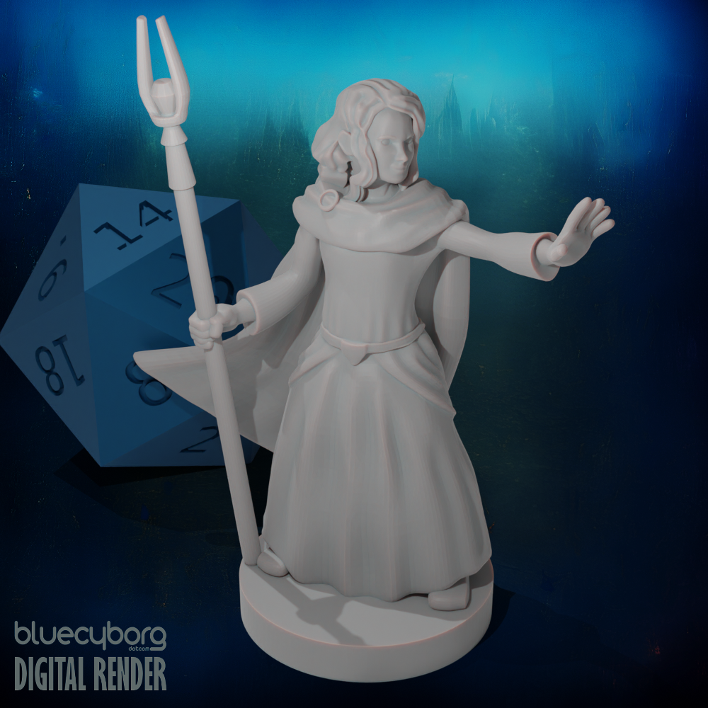 Young Human Sorceress 28mm Scale Miniature
