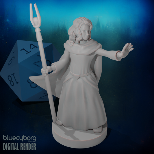 Young Human Sorceress 28mm Scale Miniature