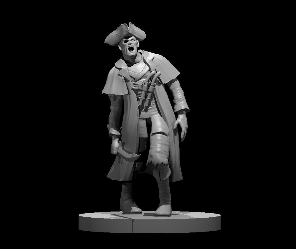 Zombie Pirate Captain miniature